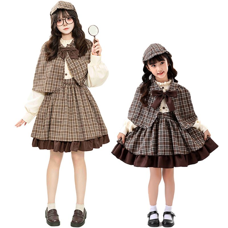 Party Games Children - Nowy zestaw kostiumów cosplay detektywa Sherlocka